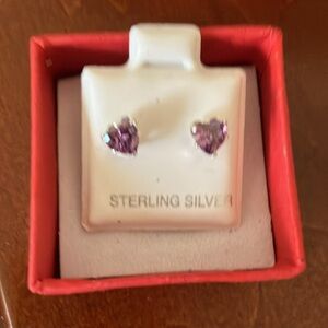 Sterling Silver Amethyst stud earrings